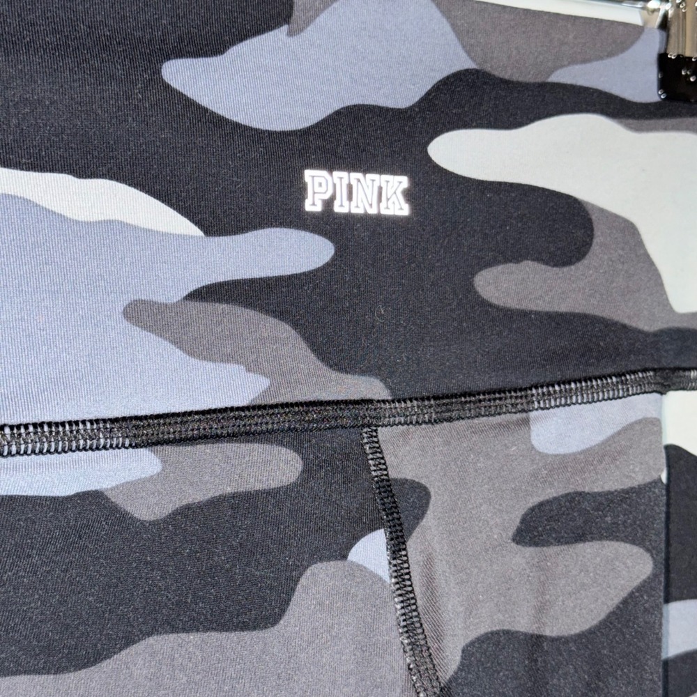 PINK Victoria's Secret Camo Leggings Ultimate High Waist Grey Black Womens M - Picture 4 of 8